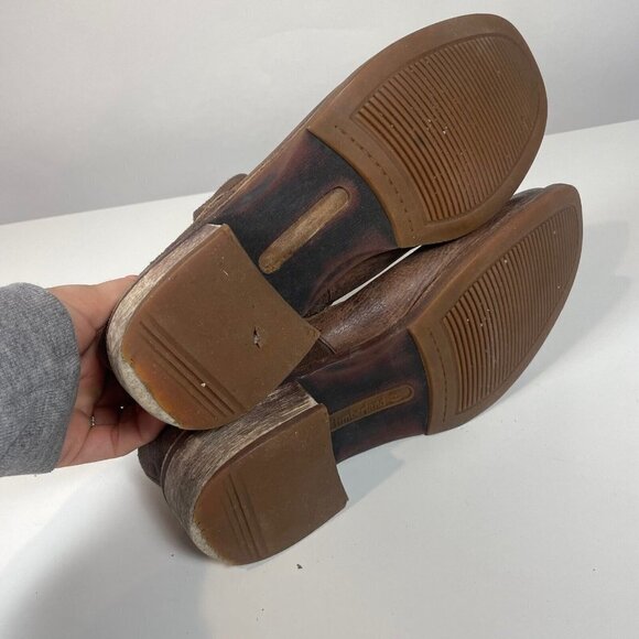 Timberland Womens Whittemore Chelsea Ankle Leather Boots 8.5 Brown Buckle A12JL - Picture 8 of 10